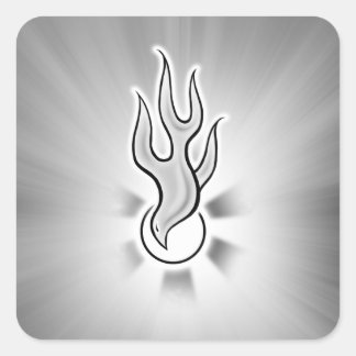 Holy Spirit Flame Dove Design Square Sticker