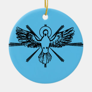 Holy Spirit in form of dove Ceramic Ornament