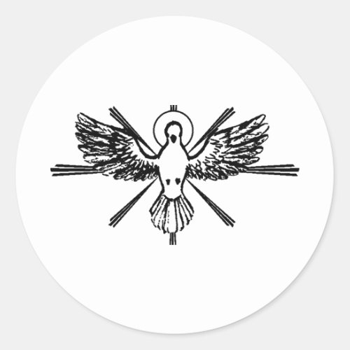 Holy Spirit in form of dove Classic Round Sticker