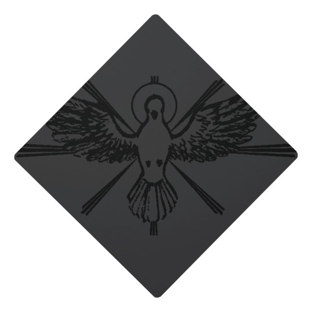 Holy Spirit in form of dove Graduation Cap Topper (Front)