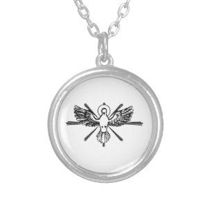 Holy Spirit in form of dove Silver Plated Necklace