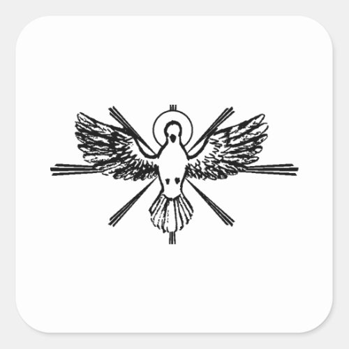 Holy Spirit in form of dove Square Sticker