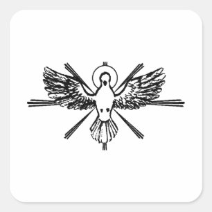 Holy Spirit in form of dove Square Sticker