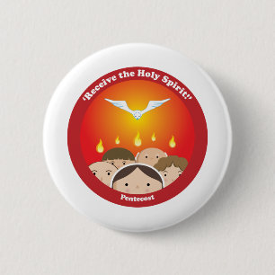 Holy Spirit Pentecost Button