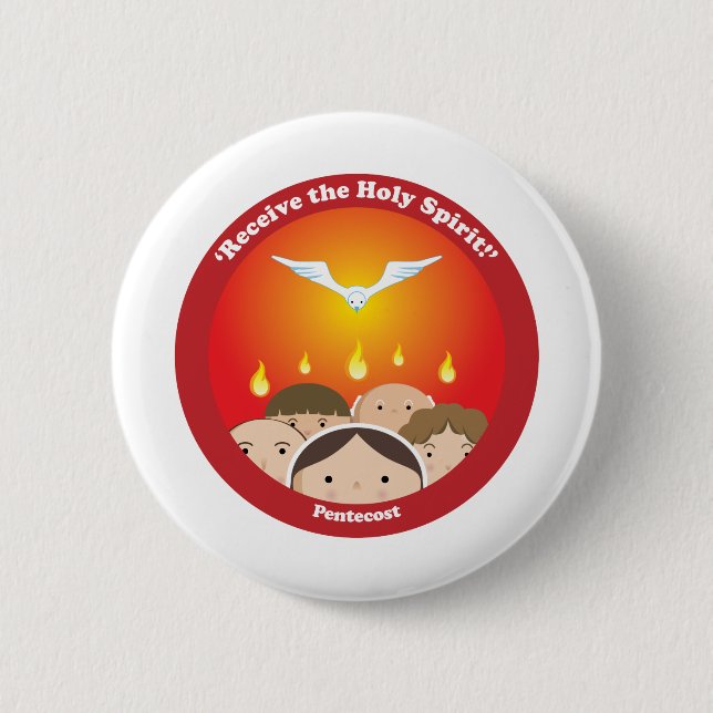 Holy Spirit Pentecost Button (Front)
