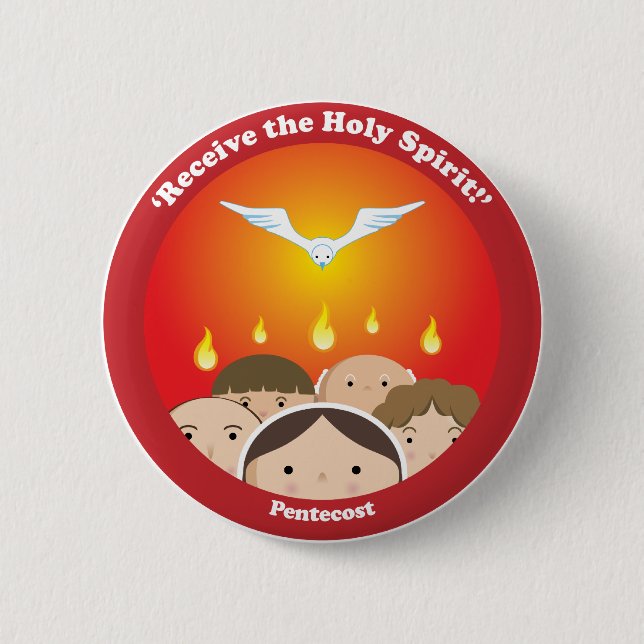 Holy Spirit Pentecost Button (Front)