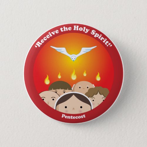 Holy Spirit Pentecost Button