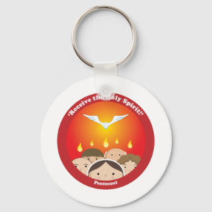 Holy Spirit Pentecost Keychain