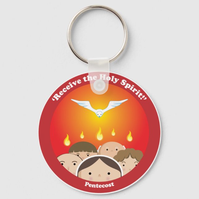 Holy Spirit Pentecost Keychain (Front)