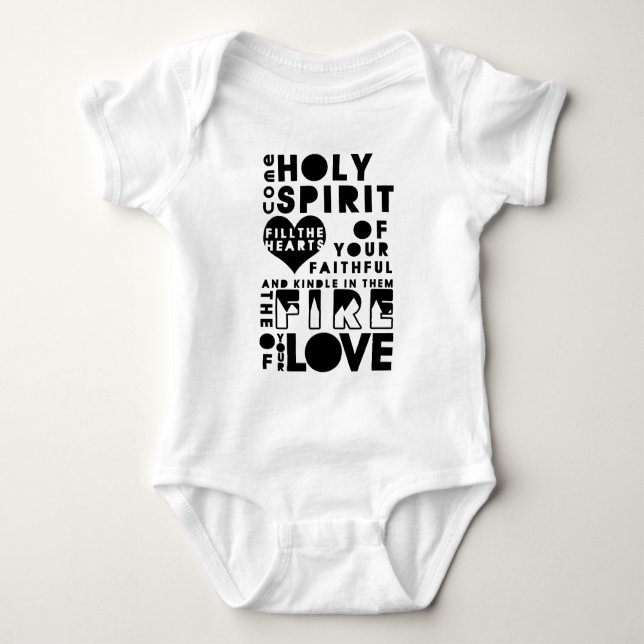 Holy Spirit Prayer Baby Bodysuit (Front)
