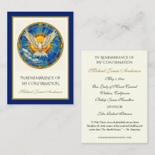 Holy Spirit  Sacrament Confirmation Holy Card --