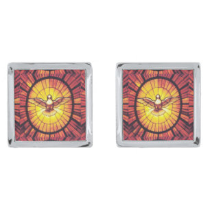 Holy Spirit Silver Cufflinks