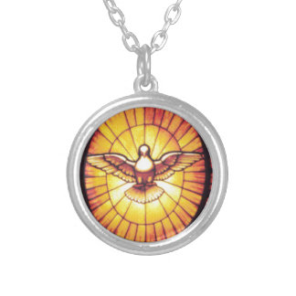 HOLY SPIRIT SILVER PLATED NECKLACE