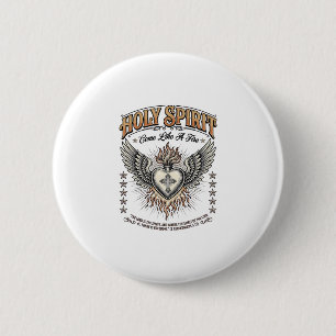 Holy Spirit Vintage Engraving Winged Heart Shirt_1 Button