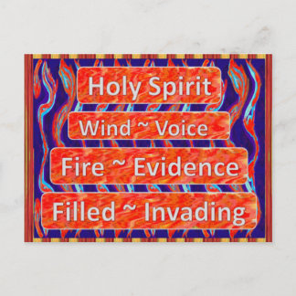 Holy Spirit `~ Wind, Fire, Filled Postcards