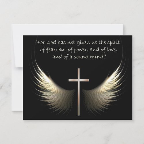 Holy Spirit Wings with Cross and Scripture Verse