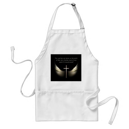 Holy Spirit Wings with Cross and Scripture Verse Adult Apron