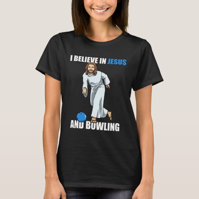 Holy Strike  Bowling Jesus  1 T-Shirt (Front)