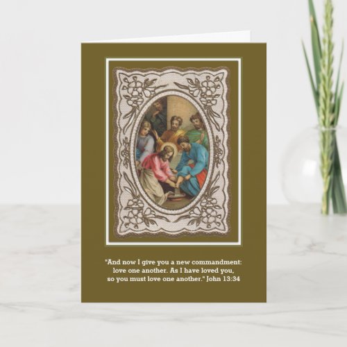 Holy Thursday Maundy Religious Jesus Apostles Card