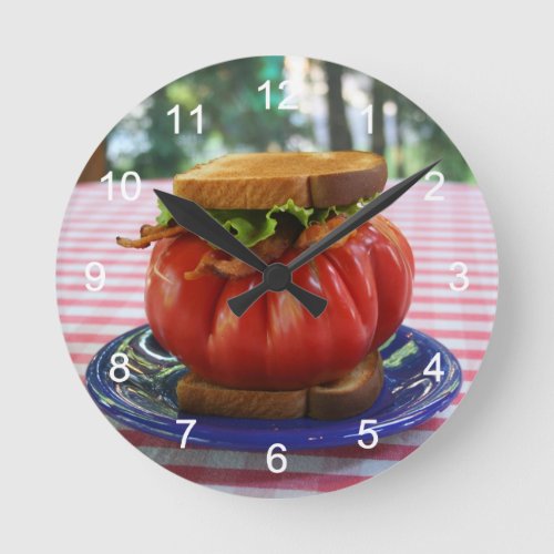 Holy Tomato Round Clock