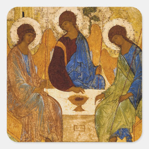 Holy Trinity by Andrey Rublev Square Sticker