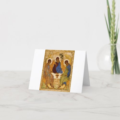 Holy Trinity by Andrey Rublev Thank You Card