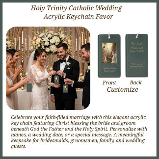 Holy Trinity Catholic Wedding Bridesmaid Gifts Keychain