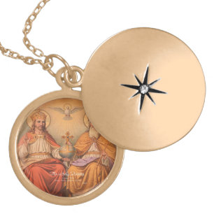 Holy Trinity Charm Gold Plated Necklace