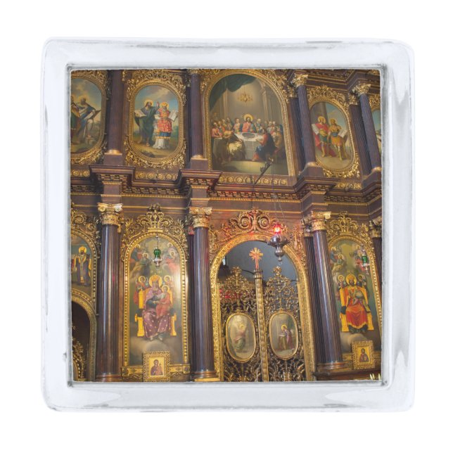 Holy Trinity Greek Orthodox Church Silver Finish Lapel Pin (Front)