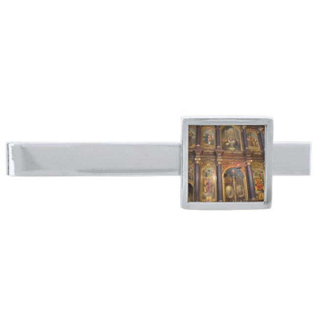 Holy Trinity Greek Orthodox Church Silver Finish Tie Bar (Front)
