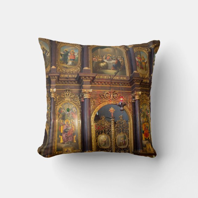 Holy Trinity Greek Orthodox Church Throw Pillow (Front)