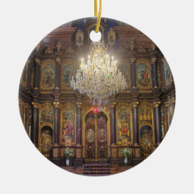 Holy Trinity Greek Orthodox Church Vienna Austria Ceramic Ornament (Front)