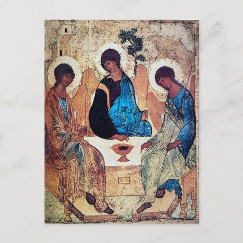Holy Trinity Icon by Andrei Rublev Postcard