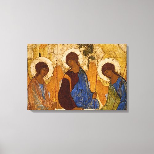 Holy Trinity Icon by Rublev Orthodox Byzantine Art Canvas Print