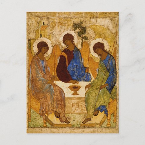 Holy Trinity Icon Rublev Byzantine Catholic Gift Postcard