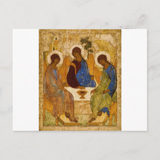 Holy Trinity Icon Rublev Byzantine Catholic Gift Postcard