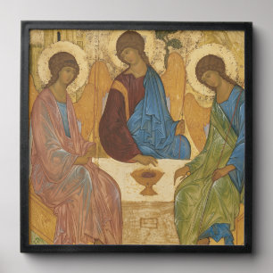 Holy Trinity Russian Orthodox Icon - Three Angels Peel And Stick Photo Tile