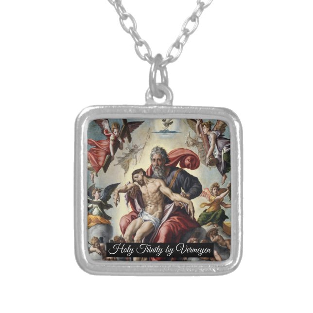 Holy Trinity Silver Plated Necklace (Front)