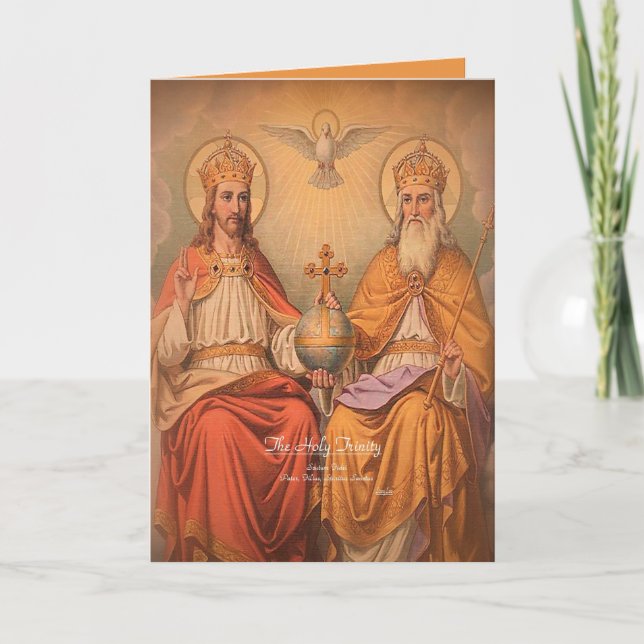Holy Trinity with Prayer Holiday Card (Front)