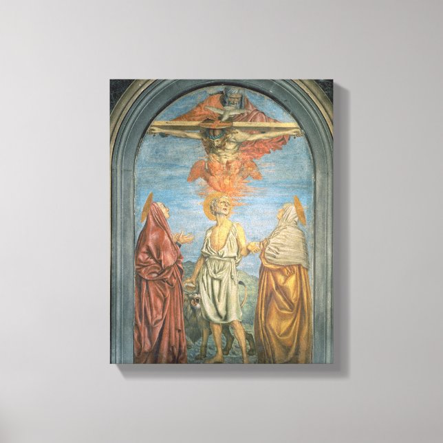 Holy Trinity with St. Jerome (fresco) Canvas Print (Front)