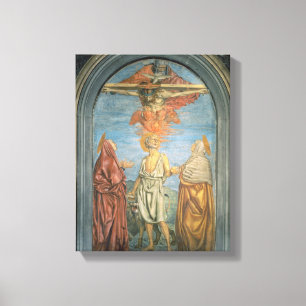 Holy Trinity with St. Jerome (fresco) Canvas Print