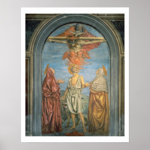Holy Trinity with St. Jerome (fresco) Poster