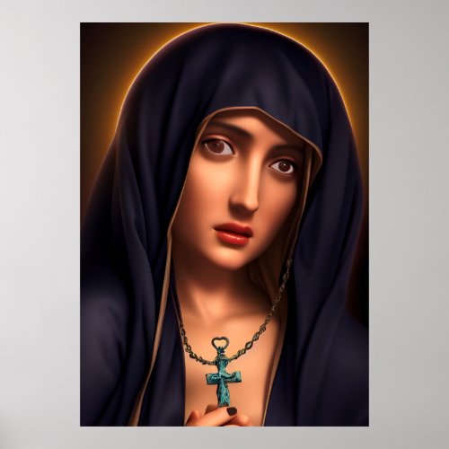 Holy Virgin Mary Artwork Poster