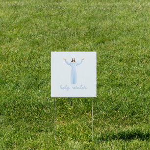 Holy Water Blue Christianity Jesus Sign