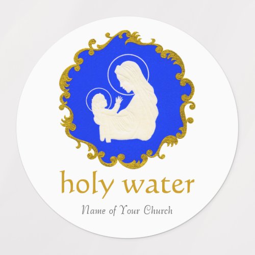 Holy Water Unique Vintage Virgin Mary and Jesus Labels