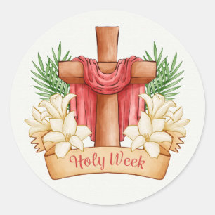 Holy Week Classic Round Sticker