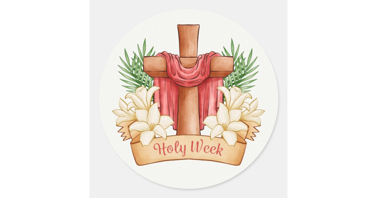 Holy Week Classic Round Sticker | Zazzle