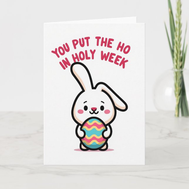 Holy Week Funny Rabbit Card (Front)