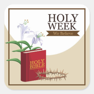 Holy Week Square Sticker