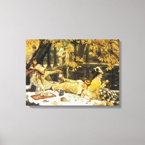 Holyday the Picnic by James Tissot Victorian Art Canvas Print